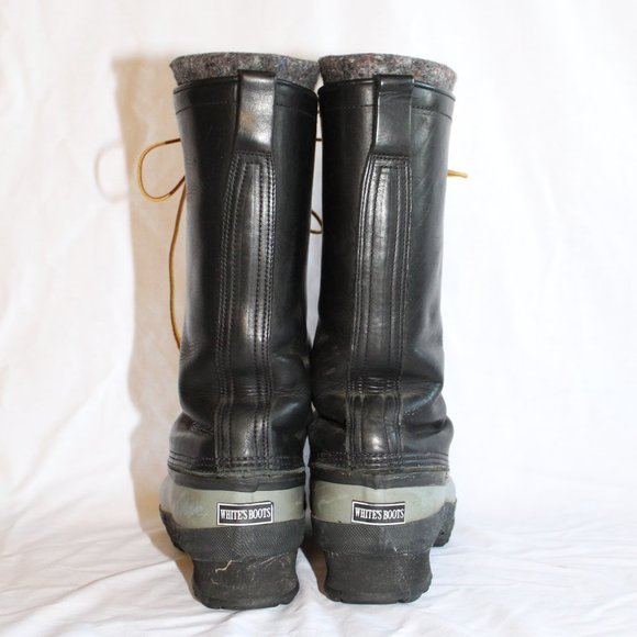 White's 14" Gray Black Elk Guide Pac Boots Leather Insulated Men's 6 Women's 8 - Picture 7 of 14